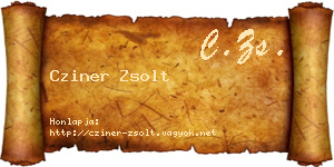 Cziner Zsolt névjegykártya